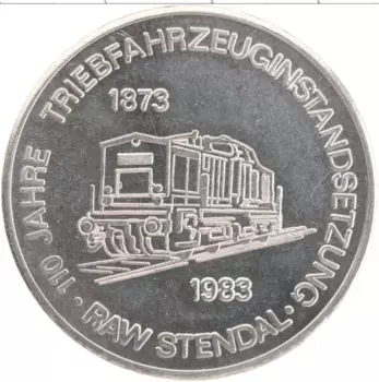 Медаль ГДР 1983 года Медно-никель Железные дороги ГДР