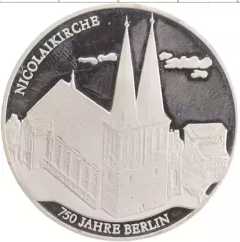 Медаль ГДР 1987 года Медно-никель 750 лет Берлину