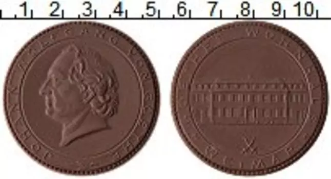 Медаль ГДР Фарфор Иоган Вольфганг фон Гёте