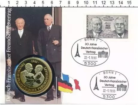 Медаль Германии 1989 года Медно-никель 40 лет ФРГ