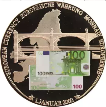 Медаль Германии 2002 года Медь Введение евро