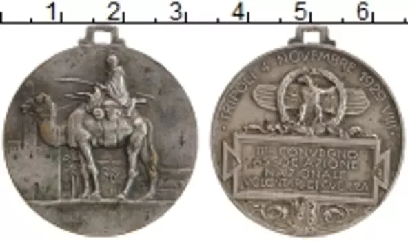 Медаль Италии 1929 года Посеребрение III конференция национальной ассоциации волонтеров