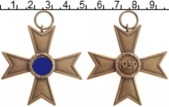 Медаль Третьего Рейха 1939 года Бронза Крест За военные заслуги без мечей II класса