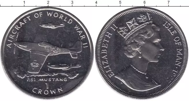 Монета крона Острова Мэн 1995 года Медно-никель Мустанг