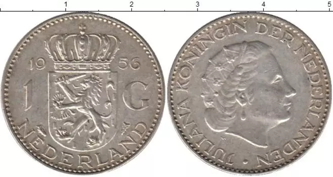 Монета гульден Нидерланд 1980 года Медно-никель Юлиана