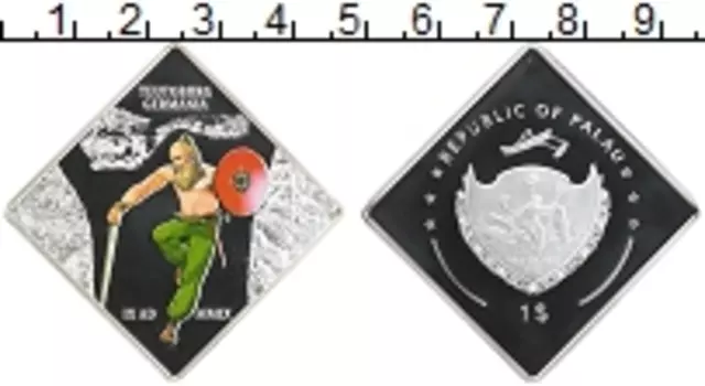 Монета доллар Палау 2009 года Посеребрение Посеребрение