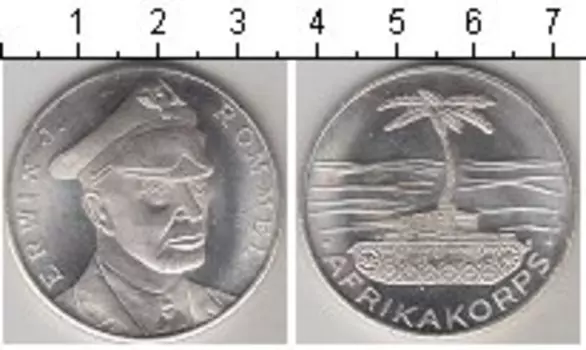 Монета Жетон Германии Посеребрение Эрвин Роммель