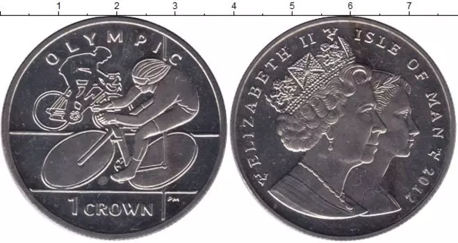 Монета крона Острова Мэн 2011 года Медно-никель Олимпиада-2012 в Лондоне