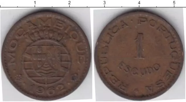 Монета эскудо Мозамбика Медь