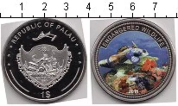 Монета доллар Палау 2011 года Медно-никель Подводная жизнь