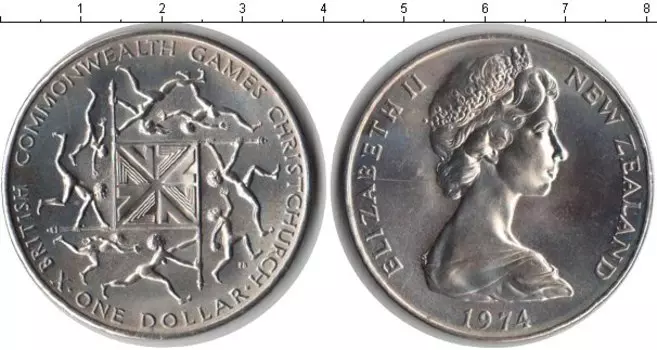 Монета доллар Новой Зеландии 1974 года Медно-никель Елизавета II