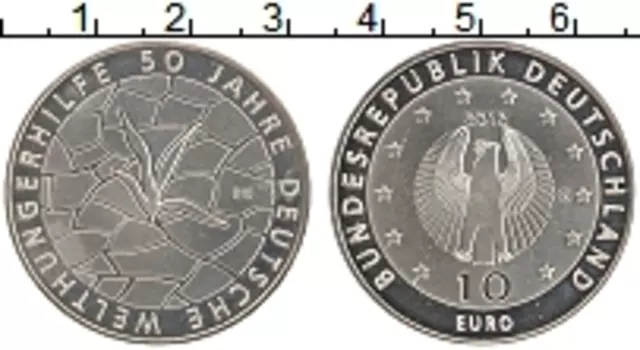 Монета 10 евро Германии 2012 года Медно-никель G