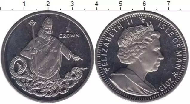 Монета крона Острова Мэн 2013 года Медно-никель Елизавета II