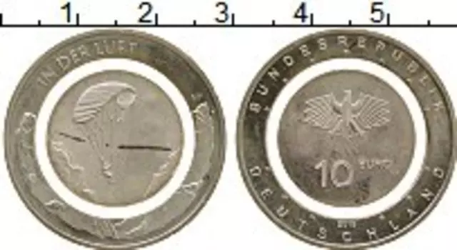 Монета 10 евро Германии 2019 года Медно-никель В воздухе, вставка полимер