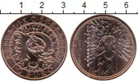 Монета 10 евро Австрии 2018 года Медь Архангел Рафаил-Ангел исцеления