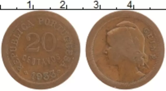 Монета 20 сентаво Гвинеи-Бисау 1933 года Медь Колония Португалии