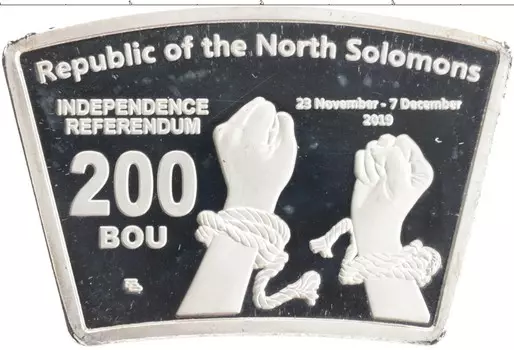 Монета 100 долларов Соломоновых островов 2020 года Посеребрение UNUSUAL