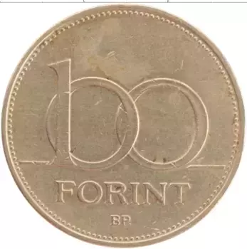 Монета 100 форинтов Венгрии 1995 года Латунь