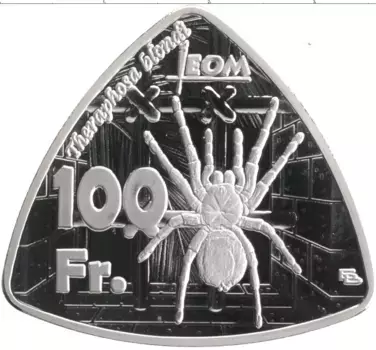 Монета 100 франков Франции 2022 года Посеребрение UNUSUAL