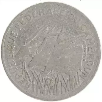 Монета 100 франков Камеруна 1971 года Медно-никель