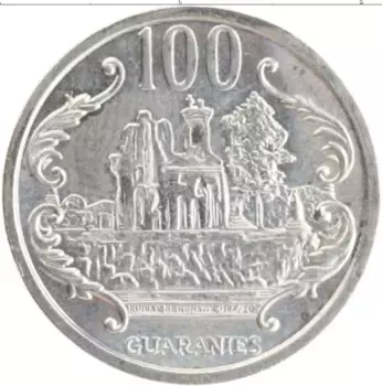 Монета 100 гуарани Парагвая 2006 года Медно-никель Генерал Хосе Диас