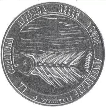 Монета 100 лир Сан-Марино 1977 года Сталь Экология