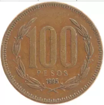 Монета 100 песо Чили 1995 года Бронза