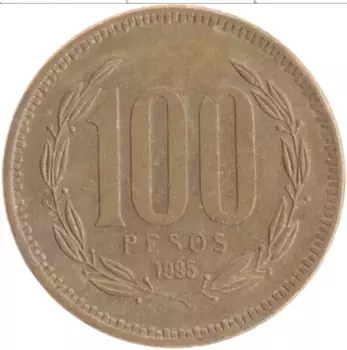Монета 100 песо Чили 1995 года Бронза