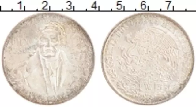 Монета 100 песо Мексики 1977 года Серебро Венустиано Карранса