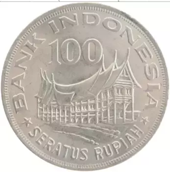Монета 100 рупий Индонезии 1978 года Медно-никель