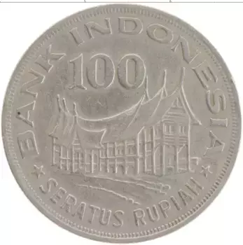 Монета 100 рупий Индонезии 1978 года Медно-никель