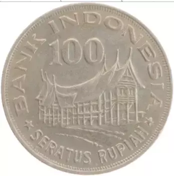 Монета 100 рупий Индонезии 1978 года Медно-никель