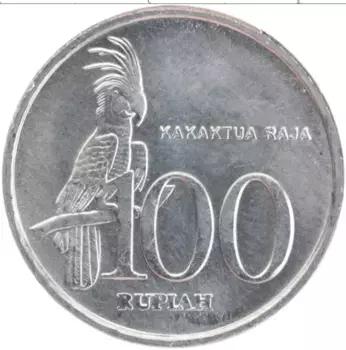 Монета 100 рупий Индонезии 1999 года Алюминий