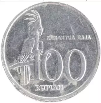 Монета 100 рупий Индонезии 1999 года Алюминий