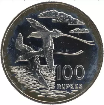 Монета 100 рупий Сейшел 1978 года Серебро Сохранение животного мира