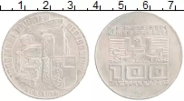 Монета 100 шиллингов Австрии 1976 года Серебро 1000 лет земли Каринтия