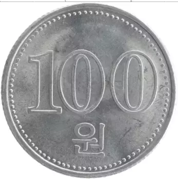 Монета 100 вон Северной Кореи 2005 года Алюминий