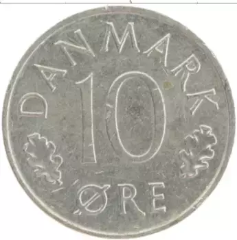 Монета 10 эре Дании 1979 года Медно-никель Маргрете II
