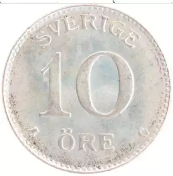 Монета 10 эре Швеции 1941 года Серебро
