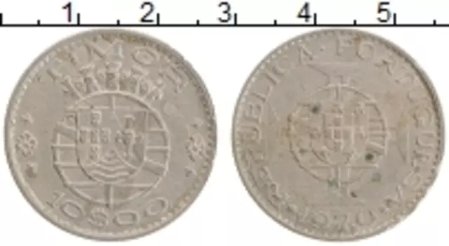 Монета 10 эскудо Тимора 1970 года Медно-никель