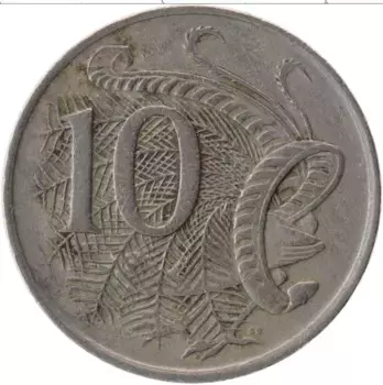Монета 10 центов Австралии 1963 года Медно-никель Елизавета II