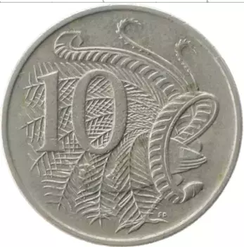Монета 10 центов Австралии 1968 года Медно-никель Елизавета II