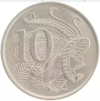 Монета 10 центов Австралии 1968 года Медно-никель Елизавета II