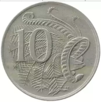 Монета 10 центов Австралии 1969 года Медно-никель Елизавета II