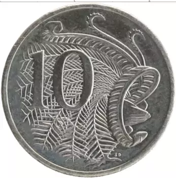 Монета 10 центов Австралии 2005 года Медно-никель