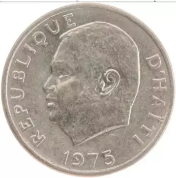 Монета 10 центов Гаити 1975 года Медно-никель