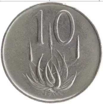 Монета 10 центов Южно Африканской Республики 1965 года Медно-никель Ян ван Рибек