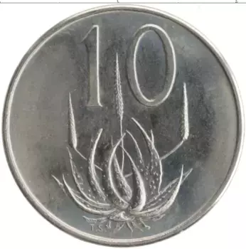 Монета 10 центов Южно Африканской Республики 1965 года Медно-никель