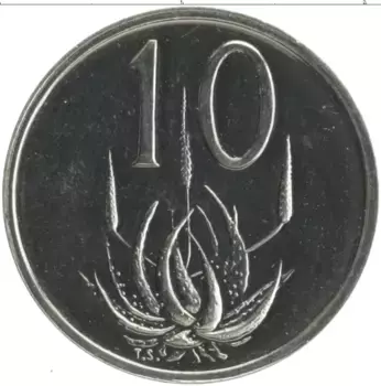 Монета 10 центов Южно Африканской Республики 1973 года Медно-никель