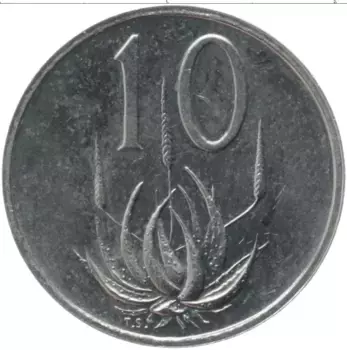 Монета 10 центов Южно Африканской Республики 1980 года Медно-никель